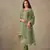 Sage Green Organza Zari Work Embroidered Salwar Suit