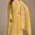 Yellow Organza Salwar Suit Zari Embroidery