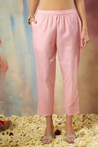 women kurta and trouser duppata set chanderi modal butti