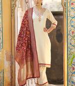  women kurta and pant sets silk blend fabric