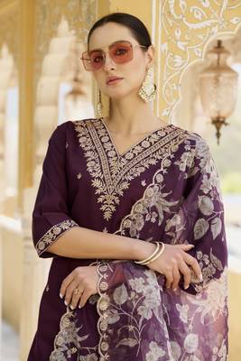  women kurta and pant sets viscose rayon fabric 3