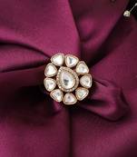 Kundan Pear Shaped Ring