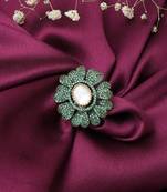 Floral Style Green Ring