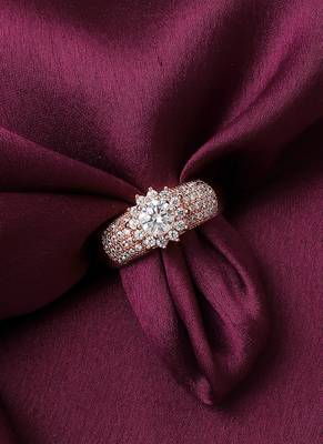 Floral Shaped Rose Gold Ring 1