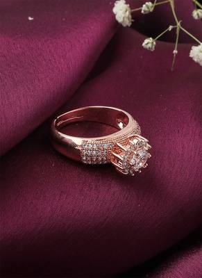 Floral Shaped Rose Gold Ring 2