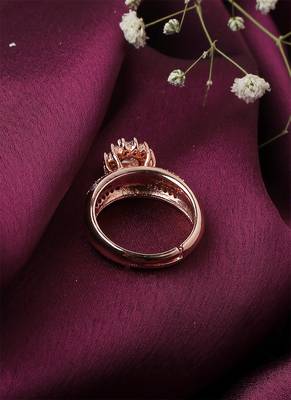 Floral Shaped Rose Gold Ring 3