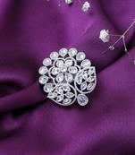 Floral White American Diamond Ring