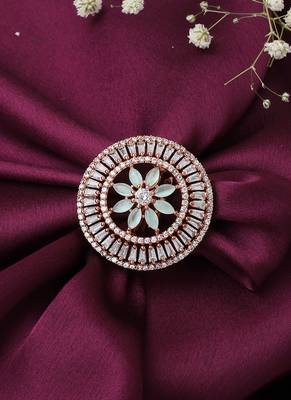Festive Green Floral Ring 1