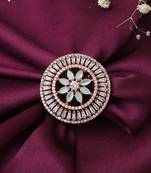 Festive Green Floral Ring
