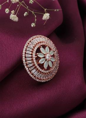 Festive Green Floral Ring 2