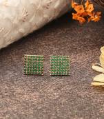 Green American Diamond Earrings
