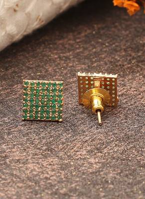 Green American Diamond Earrings 3