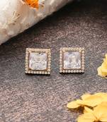 White Gold American Diamond Earrings