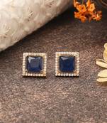 Blue Studded Earrings