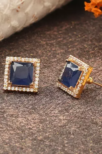 Blue Studded Earrings