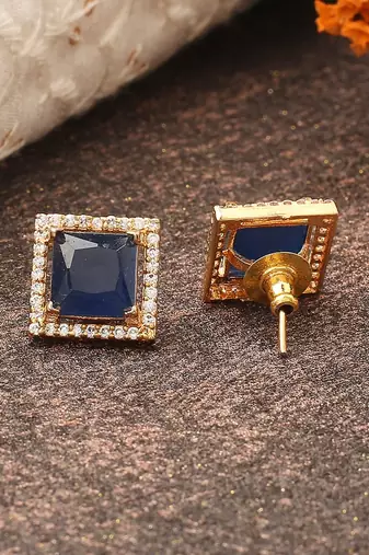 Blue Studded Earrings