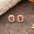 Red Stone Studded Earrings