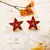 Star Shaped Red Earrings