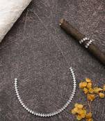 Silver Necklace Set With Earrings