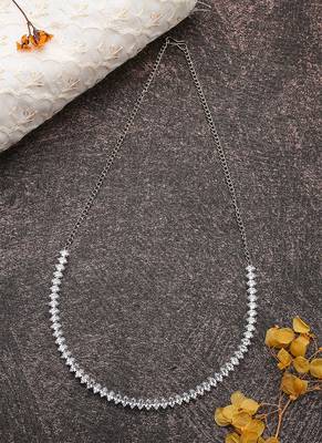 Silver Necklace Set With Earrings 3