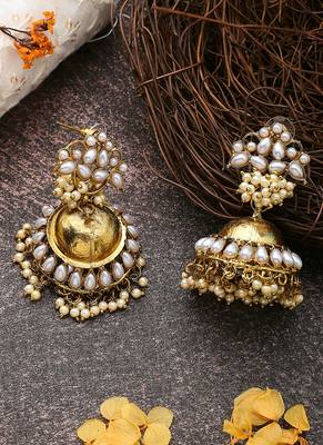 White Kundan Earrings 2