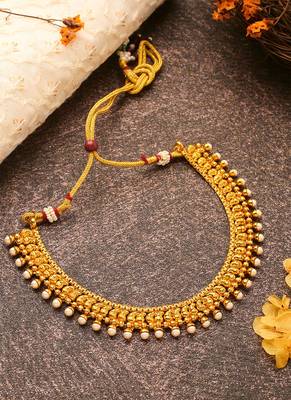 Traditional Gold Plated Necklace Set with Earrings 3