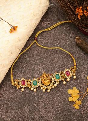Multicolour Laxmi Motif Necklace Set 3