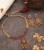 Multicolour Round Shaped Necklace Set