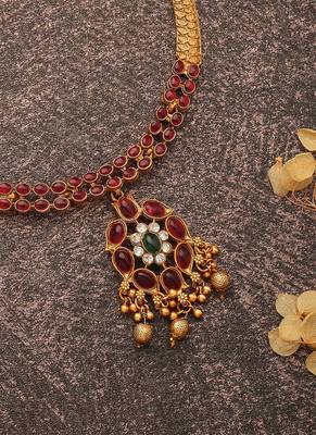 Multicolour Round Shaped Necklace Set 4