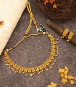 Gold Plated Necklace Set with Earrings