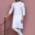 White embroidered cotton kurta pajama