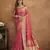 Pink Soft Paithani Silk Blend Saree With Gold Zari Weaving Motifs With Matching Blouse Fabric