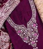 purple cotton Dress material