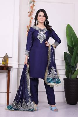Blue Radiance Chinnon kurta Set 5