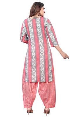 women multicolor cotton printed ready to wear patiala salwar suit combo pack of 2 3