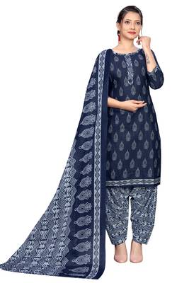 women multicolor cotton printed ready to wear patiala salwar suit combo pack of 2 2