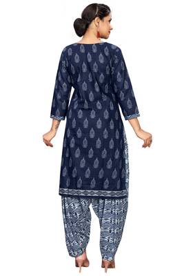 women multicolor cotton printed ready to wear patiala salwar suit combo pack of 2 4