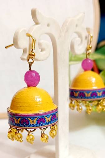 Quilled hanging  jhumkas 11