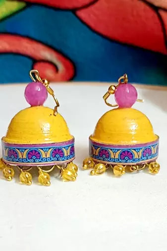 Quilled hanging  jhumkas 11