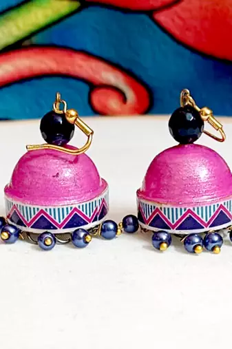 Quilled hanging  jhumkas 13