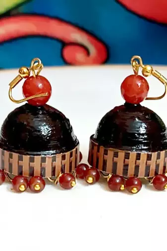Quilled hanging  jhumkas 14