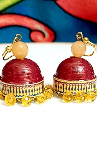 Quilled hanging  jhumkas 15