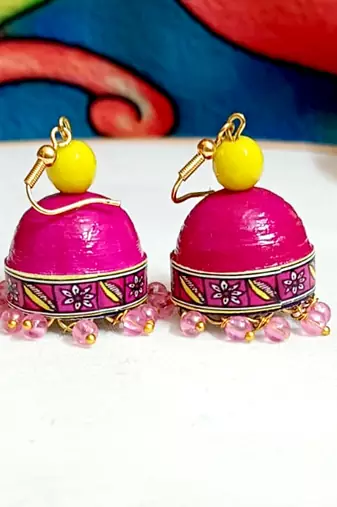 Quilled hanging  jhumkas 16