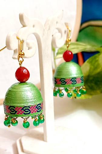 Quilled hanging  jhumkas 17