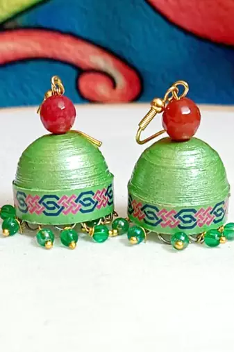 Quilled hanging  jhumkas 17