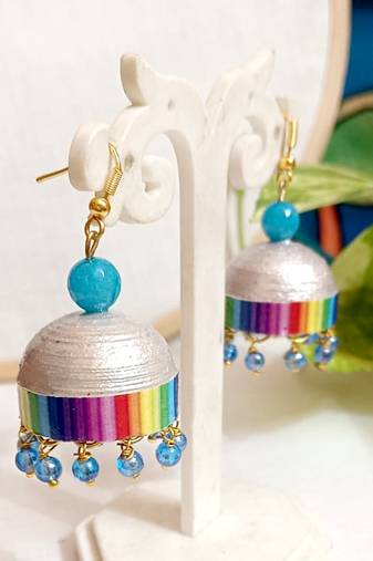 Quilled hanging  jhumkas 18