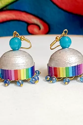 Quilled hanging  jhumkas 18