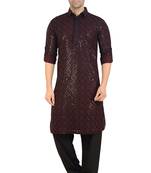 Arruga stylish black sequins pathani salwar