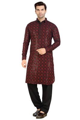 Arruga stylish black sequins pathani salwar 1