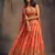 Orange Organza Lehenga Choli with Embroidery Zari Work